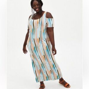 Torrid Multicolor Striped Maxi Dress
